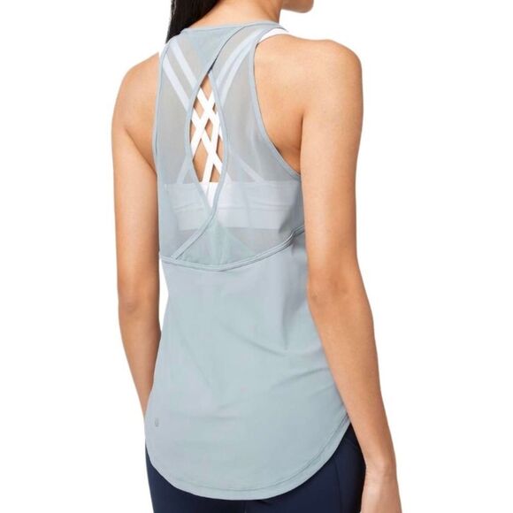 lululemon athletica Tops - Lululemon Run Off-Route Tank Blue Cast